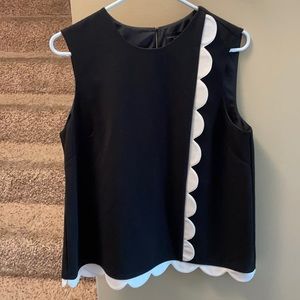 Victoria Beckham for Target B&W Scallop Tank